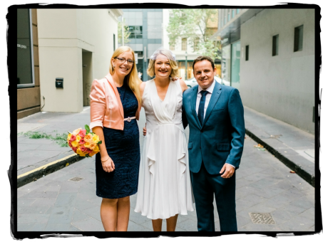 Erin you were an amazing and perfect  celebrant for us! We received really positive feedback from the guests in terms of Erin putting people at ease immediately. She created a great vibe that achieved the relaxed service we were after, while recognising the meaning of the day!